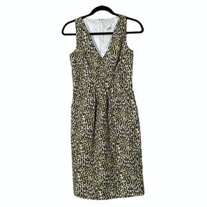 J. Crew Fabiola Abstract Leopard Sheath Dress Size 2